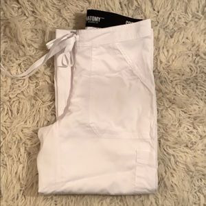 White scrub pants